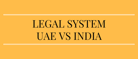 Legal system UAE vs India